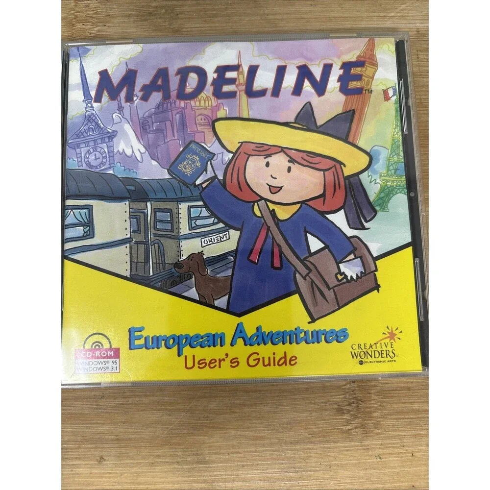 Madeline European Adventures PC CD-ROM Windows 3.1, 95 AND Users Guide Book